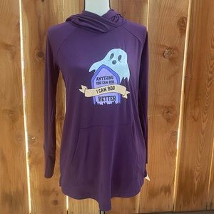 Lularoe Amber purple halloween long sleeve pullover hoodie